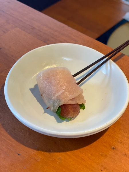 茗荷の鶏むね巻き