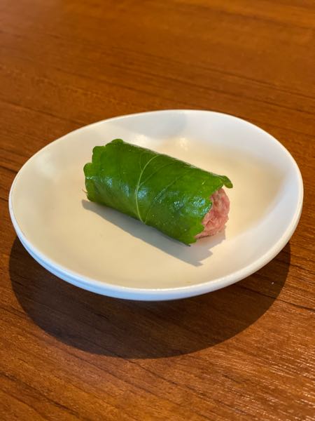 メンチカツの大葉巻き
