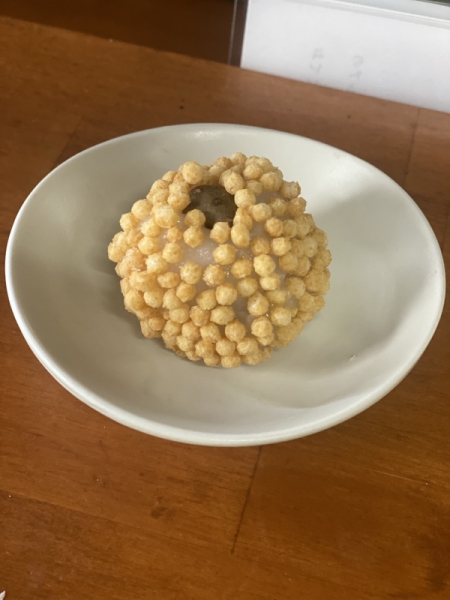 むかごと小柱のあられ揚げ