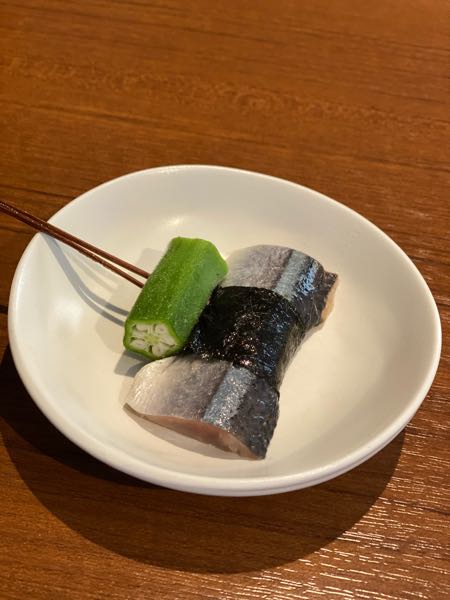 秋刀魚とオクラの磯辺揚げ