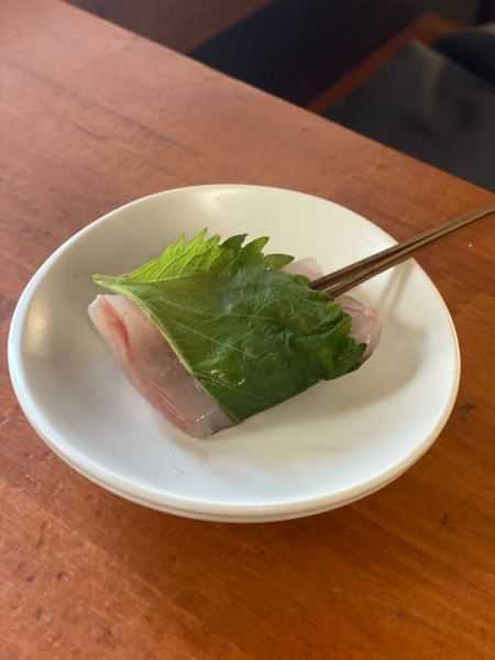 鯵の大葉巻き