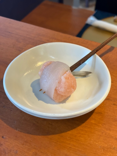 明太しんじょうの鱚巻き