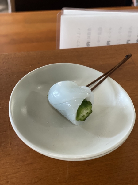 オクラのモンゴイカ巻き