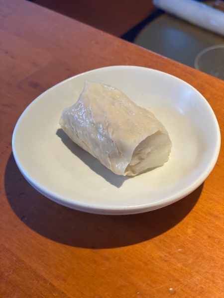 銀杏と烏賊の湯葉巻き