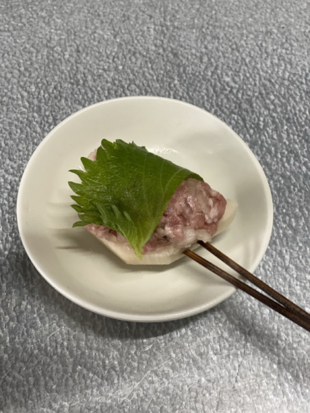 蓮根の肉詰め