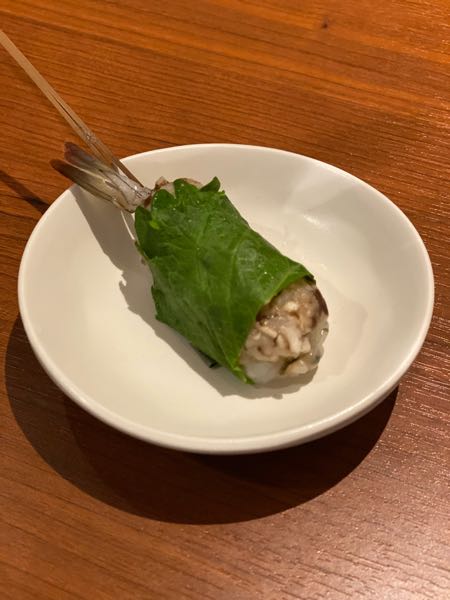 小海老の椎茸しんじょう詰め