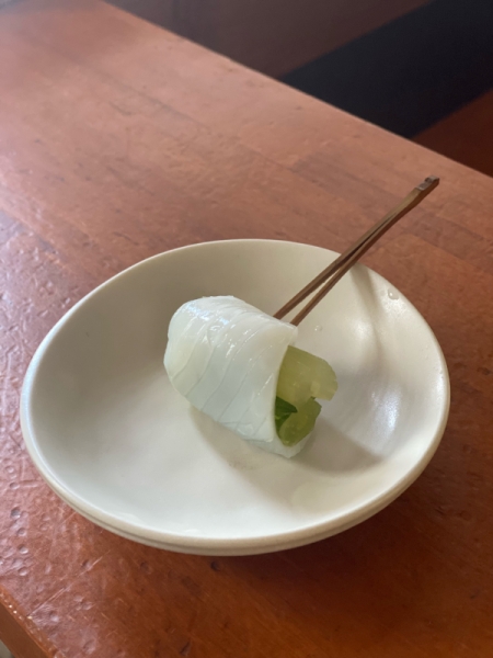 蕗のモンゴイカ巻き